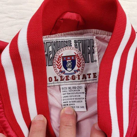 NWT Ohio State Buckeyes Satin Varsity Bomber Jacket Fits Mens Small To Medium - Picture 12 of 12